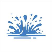 Water splash symbol simple flat vector icon on background for web and mobile app