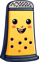 AI generated Cute cheese grater in cartoon style png