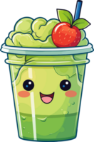 AI generated Cute smoothie in cartoon style png