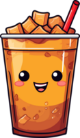 AI generated Cute soda in cartoon style png