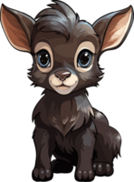 AI generated Cute goat in cartoon style png