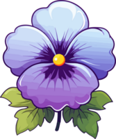 AI generated Cute pansy in cartoon style png