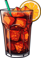 ai généré mignonne un soda dans dessin animé style png