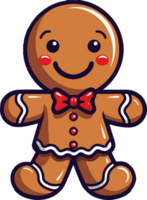 AI generated Cute gingerbread man in cartoon style png