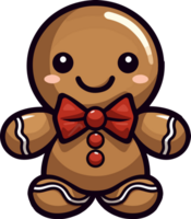 AI generated Cute gingerbread man in cartoon style png