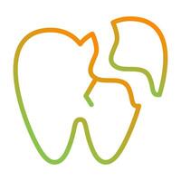 Broken Tooth Vector Icon