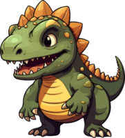 ai généré mignonne carnotaurus dans dessin animé style png