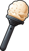 AI generated Cute ice-cream scoop in cartoon style png