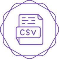 icono de vector csv