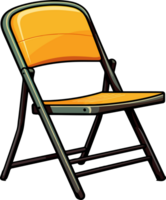 AI generated Cute folding chair in cartoon style png