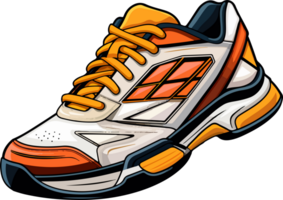 ai generato badminton scarpa nel cartone animato stile png