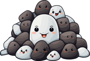 AI generated Cute gravel in cartoon style png