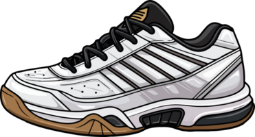 ai generato badminton scarpa nel cartone animato stile png