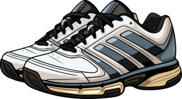 ai généré badminton chaussure dans dessin animé style png