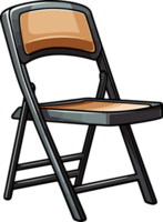 AI generated Cute folding chair in cartoon style png