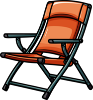 AI generated Cute folding chair in cartoon style png