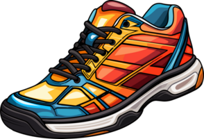 ai généré badminton chaussure dans dessin animé style png