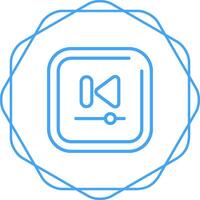 Video Previous Track Square Vector Icon
