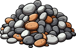 AI generated Cute gravel in cartoon style png