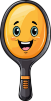 AI generated Cute Squash racquet in cartoon style png