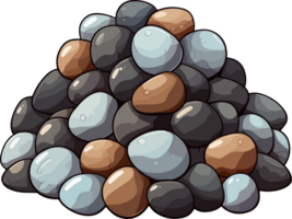 AI generated Cute gravel in cartoon style png