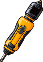 AI generated Cute screwdriver in cartoon style png