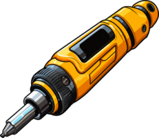 AI generated Cute screwdriver in cartoon style png