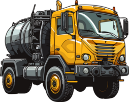 AI generated Cute concrete mixer in cartoon style png