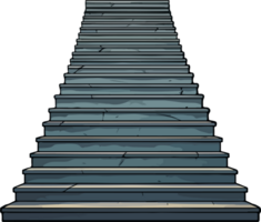 AI generated Cute stair in cartoon style png