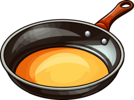 AI generated Cute frying pan in cartoon style png