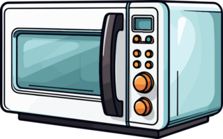 AI generated Cute microwave in cartoon style png