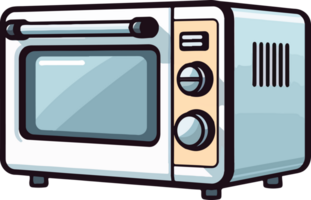 AI generated Cute microwave in cartoon style png