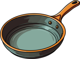 AI generated Cute frying pan in cartoon style png