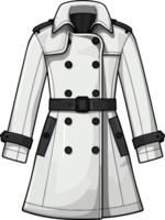 AI generated Cute trench coat in cartoon style png