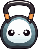 AI generated Cute Workout Kettlebell in cartoon style png