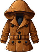 AI generated Cute trench coat in cartoon style png