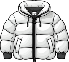 AI generated Cute down jacket in cartoon style png