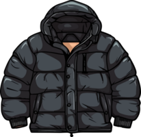 AI generated Cute down jacket in cartoon style png