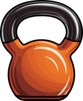 ai gegenereerd schattig training kettlebell in tekenfilm stijl png