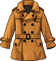 ai generato carino trincea cappotto nel cartone animato stile png