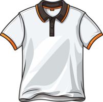 ai gerado fofa golfe colarinho camisa dentro desenho animado estilo png