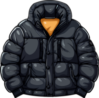 AI generated Cute down jacket in cartoon style png