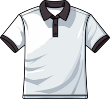 ai gerado fofa golfe colarinho camisa dentro desenho animado estilo png