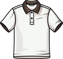 ai gerado fofa golfe colarinho camisa dentro desenho animado estilo png