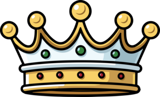 AI generated Cute crown in cartoon style png