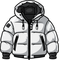 AI generated Cute down jacket in cartoon style png