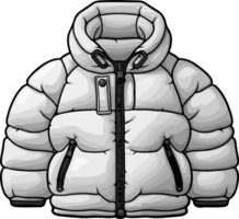 AI generated Cute down jacket in cartoon style png