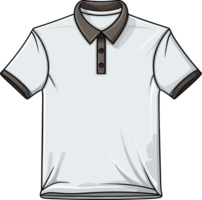 ai gerado fofa golfe colarinho camisa dentro desenho animado estilo png