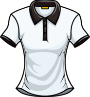 ai généré mignonne le golf collier chemise dans dessin animé style png