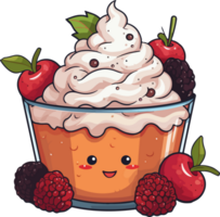 AI generated Cute Bingsu in cartoon style png